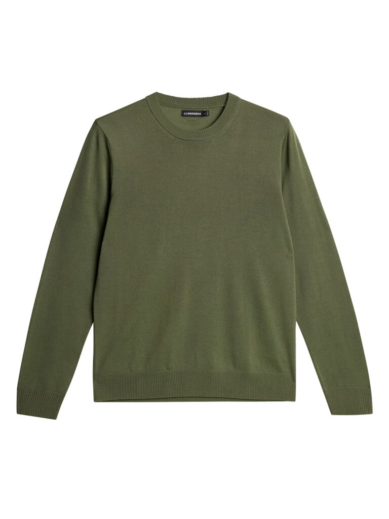 B1712-Keane-Lt-Merino-Sweater-J-Lindeberg-JL-Olivine-Flat-Lay