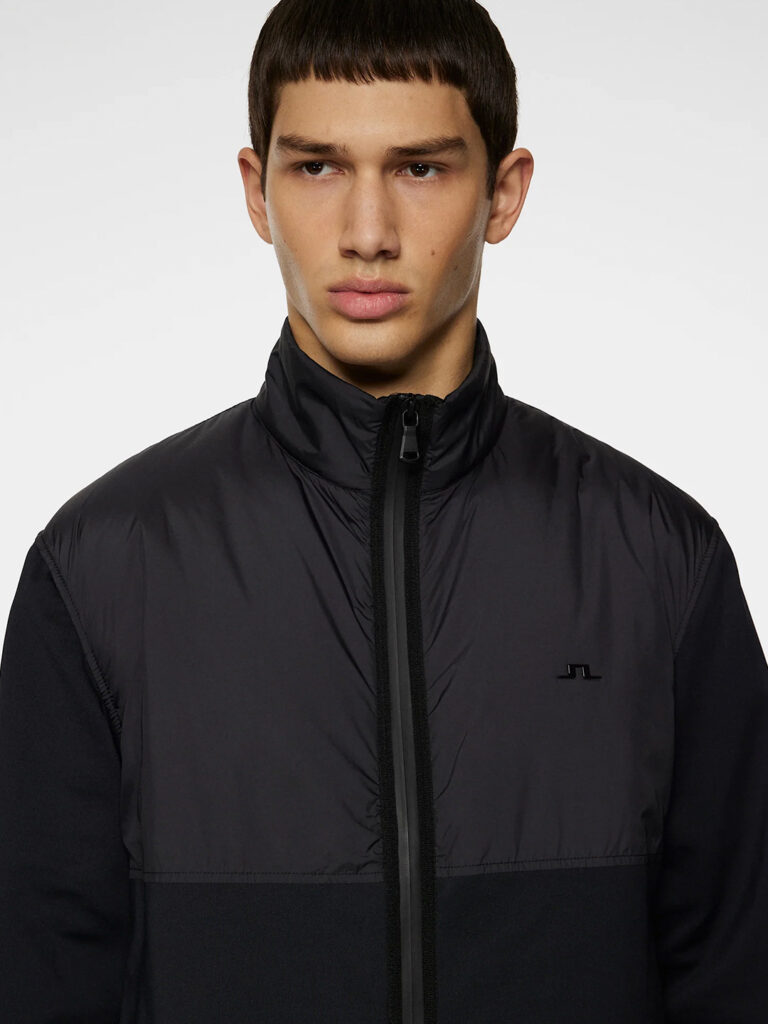 B1723-Dalin-Hybrid-Jacket-J-Lindeberg-Black-Front-Close