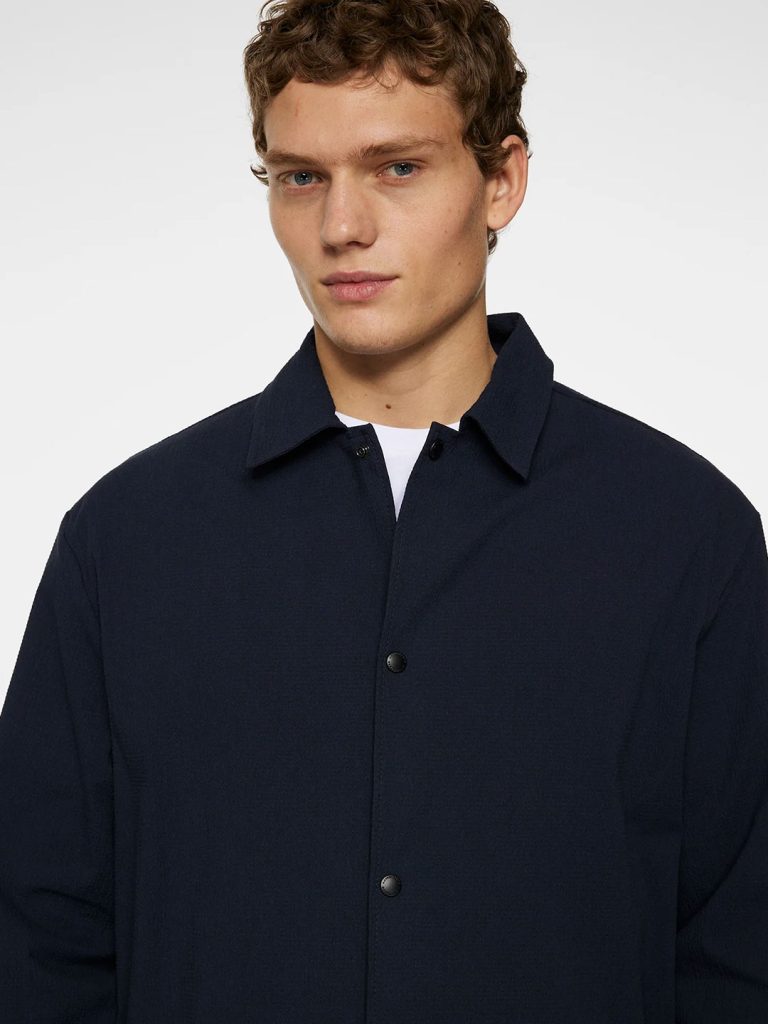 B1727-Celian-Seersucker-Overshirt-J-Lindeberg-JL-Navy-Front