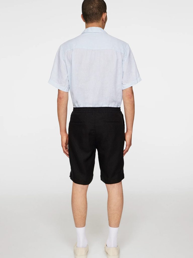 B1740-Brady-Drape-Linen-Shorts-J-Lindeberg-Black-Back
