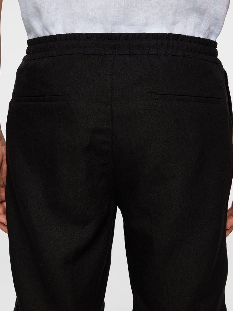 B1740-Brady-Drape-Linen-Shorts-J-Lindeberg-Black-Back-Close