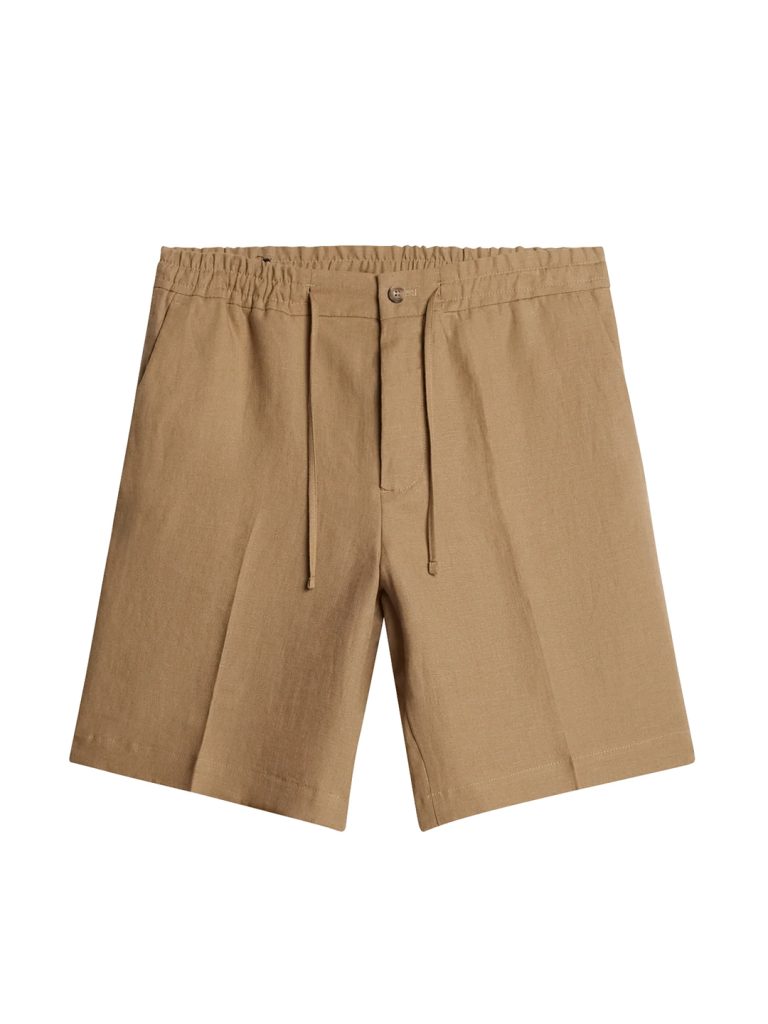 B1740-Brady-Drape-Linen-Shorts-J-Lindeberg-Sepia-Tint-Flat-Lay