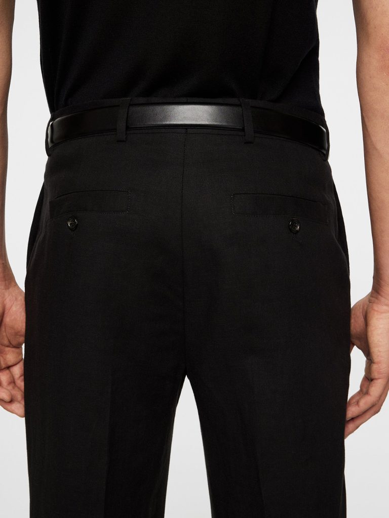 B1745-Gabi-Super-Linen-Pant-J-Lindeberg-Black-Back-Close