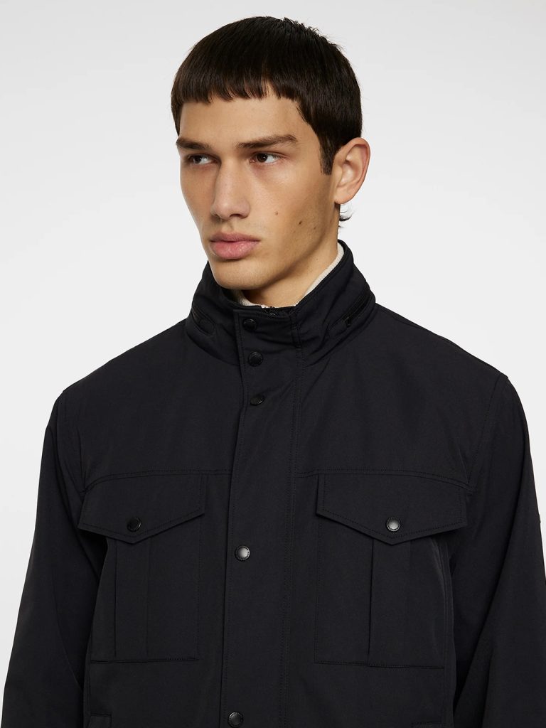 B1748-Bailey-Poly-Jacket-J-Lindeberg-Black-Front-Close-Up