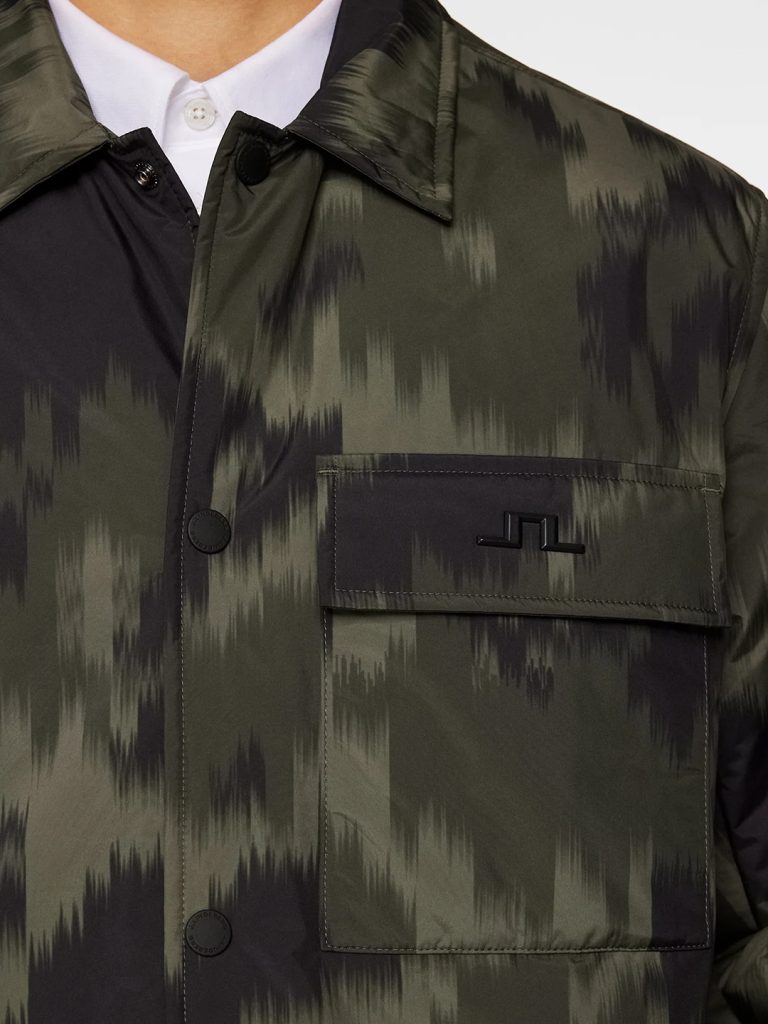 B1752-Nile-Print-padded-Overshirt-J-Lindeberg-Warped-Forest-Front-Close-Up