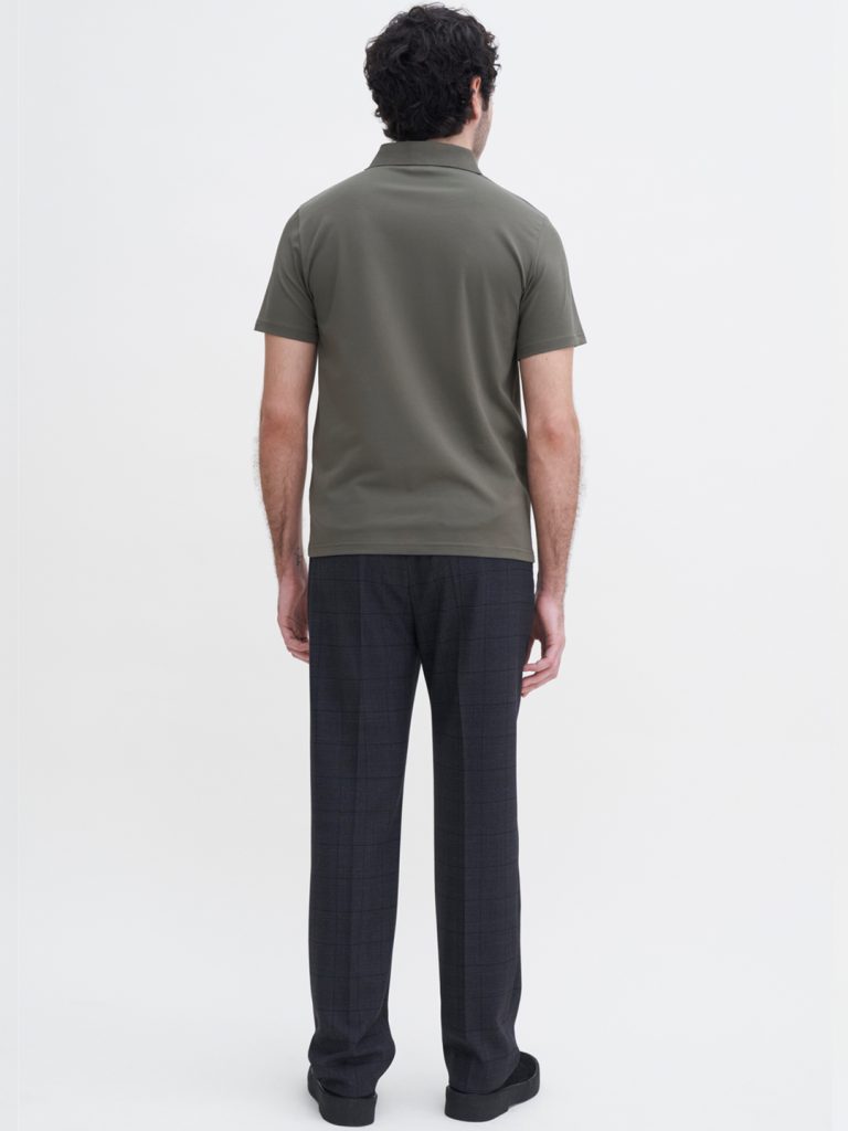 B1756-Stretch-Cotton-Polo-T-Shirt-Filippa-K-Dk-Olive-Back-Full-Body