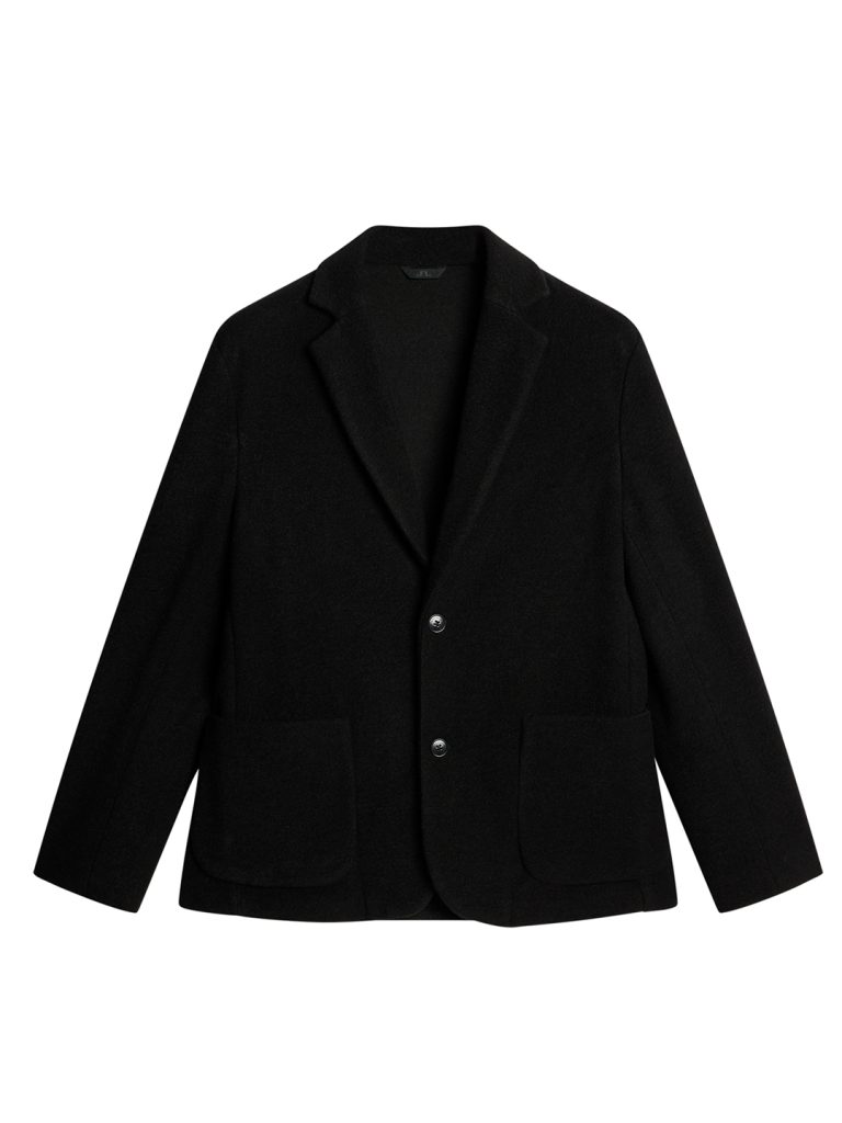 B1764-Calvon-Wool-Blazer-J-Lindeberg-Black-Front-Flat-Lay
