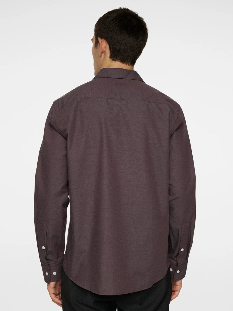 B1765-Slim-Light-Flannel-Shirt-J-Lindeberg-Huckelberry-Back