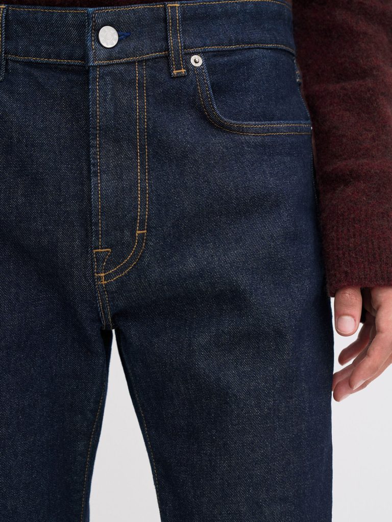 B1766-Slim-Straight-Jeans-Filippa-K-Dry-Rinsed-Blue-Front-Close-Up
