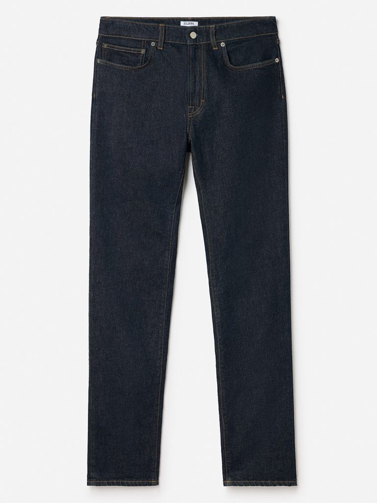 B1766-Slim-Straight-Jeans-Filippa-K-Dry-Rinsed-Blue-Front-Flat-Lay