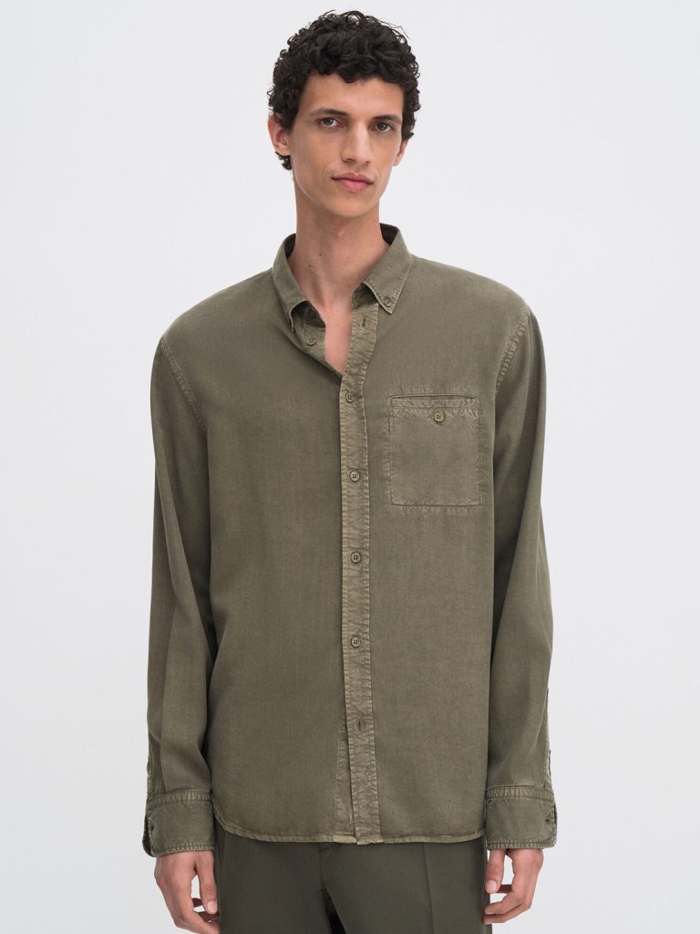 B1767-Zachary-Shirt-Filippa-K-Dk-Olive-Green-Front
