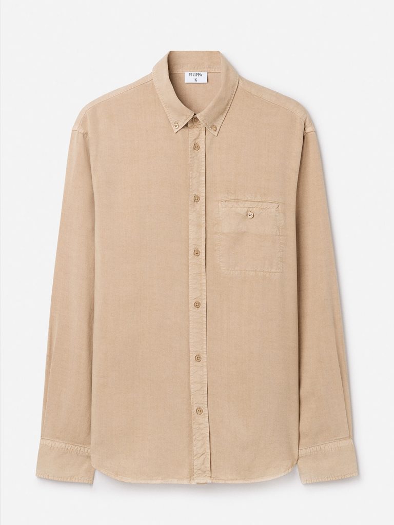 B1767-Zachary-Shirt-Filippa-K-Latte-Beige-Front-Flat-Lay