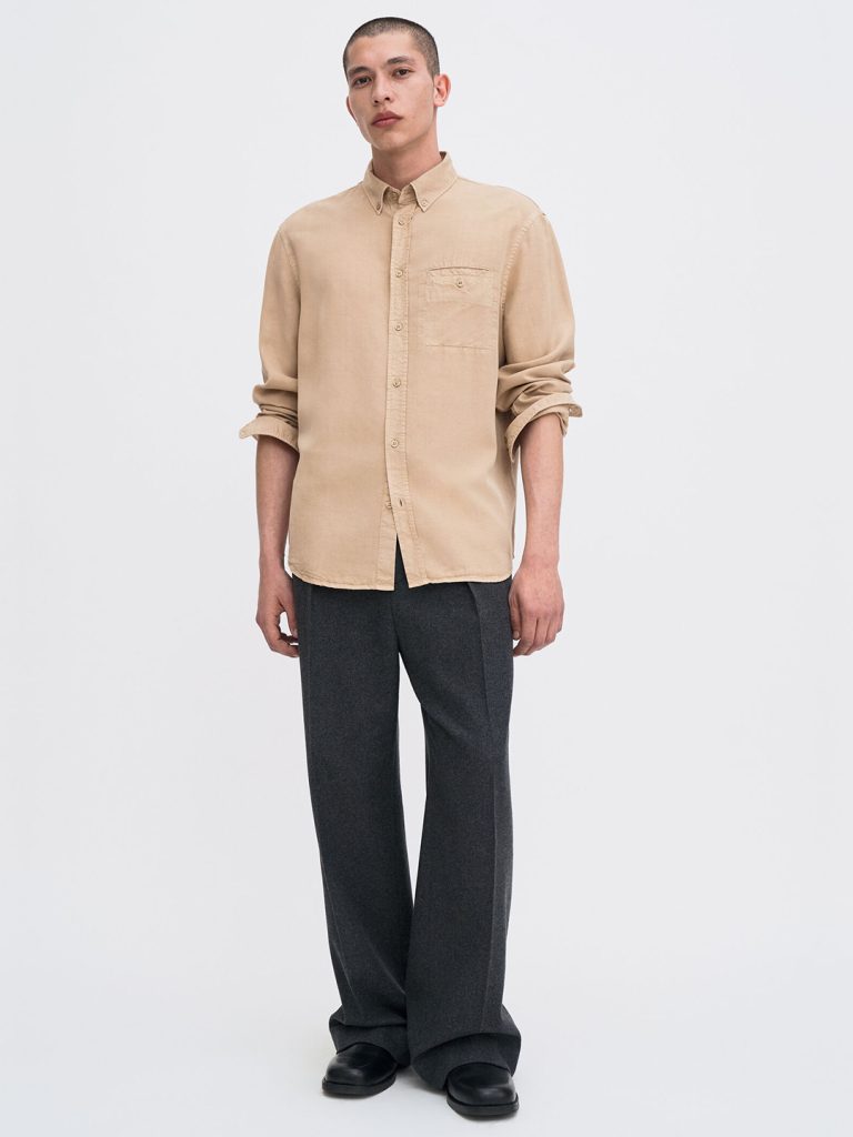 B1767-Zachary-Shirt-Filippa-K-Latte-Beige-Front-Full-Body