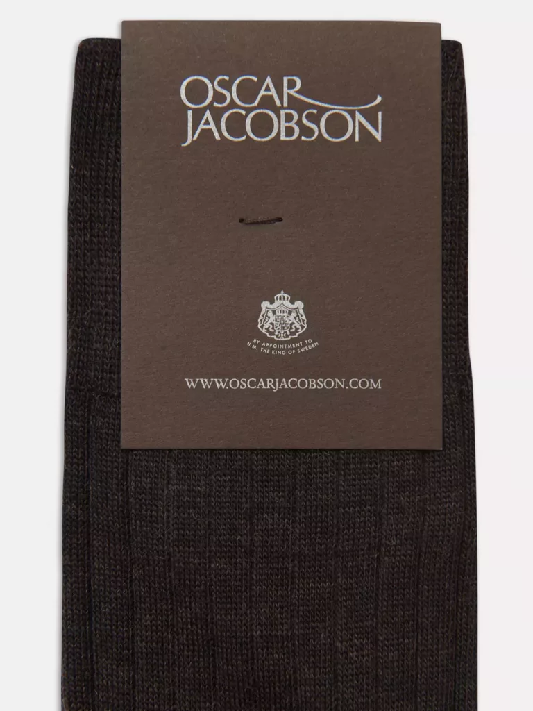 C0238-Brady-Socks-Oscar-Jacobson-Dark-Brown-Front-OJ