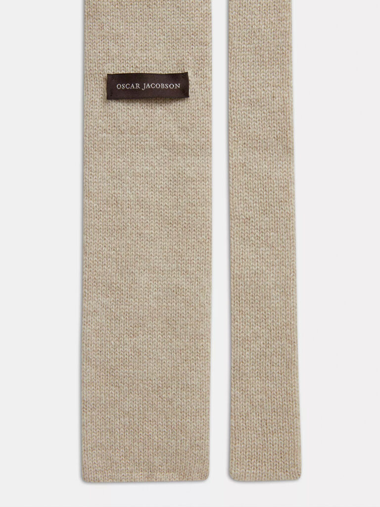 C0345-Knitted-Cashmere-Tie-Oscar-Jacobson-Nubuck-Beige-Back-Flat-Lay