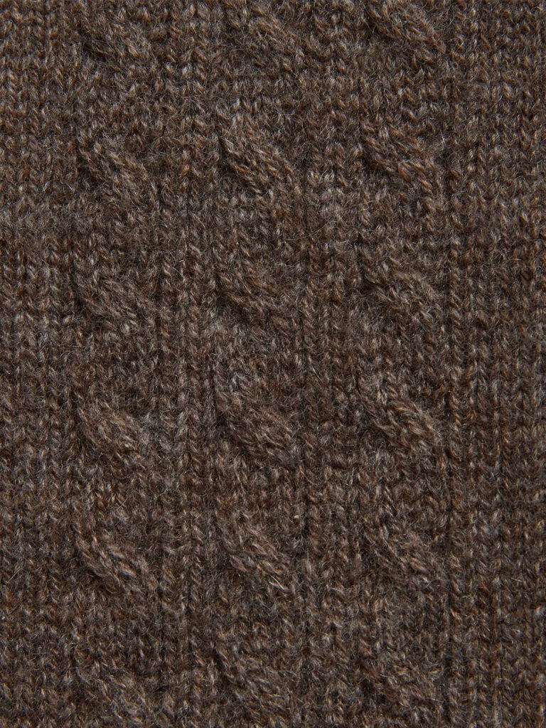C0345-Knitted-Cashmere-Tie-Oscar-Jacobson-Pebble-Beige-Front-Close-Up-Knit