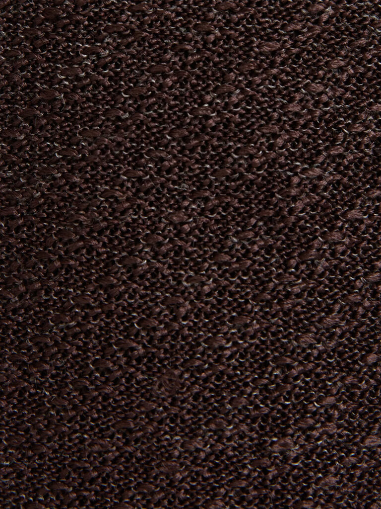 C0346-Knitted-Tie-Oscar-Jacobson-Cold-Brown-Front-Close-Up-Knit