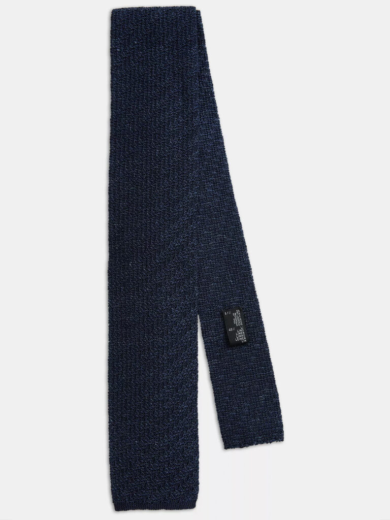 C0346-Knitted-Tie-Oscar-Jacobson-French-Blue-Front-Flat-Lay