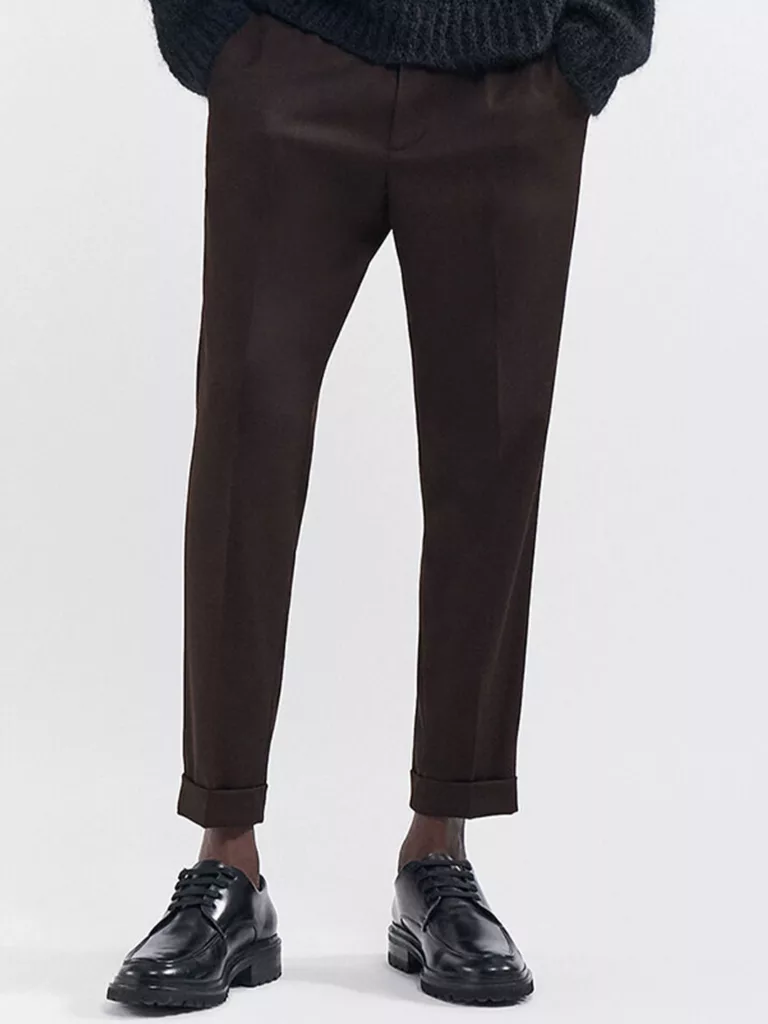 FK-Terry-Cropped-Trouser-Dk-Brown-Front