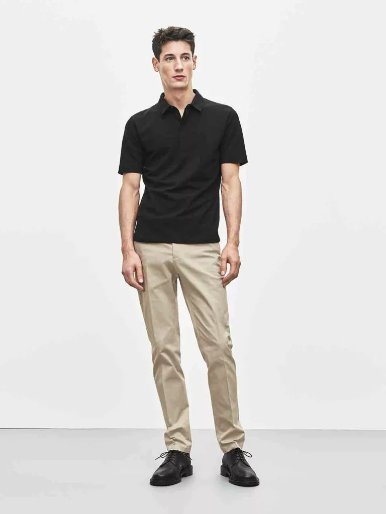 S0064-Pique-Poloshirt-SS-Filippa-K-Black-full-body-front