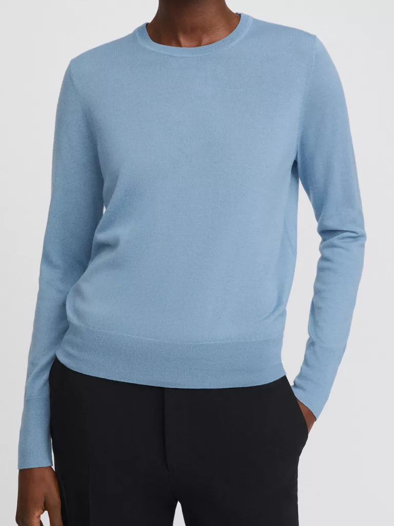 S0118-Merino-R-Neck-Sweater-Filippa-K-Faded-Blue-Front
